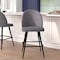 Flash Furniture 2PK 26" Gray Faux Linen Armless Counter Stool AY-1026H-26-GYFAB-GG - alternate 1